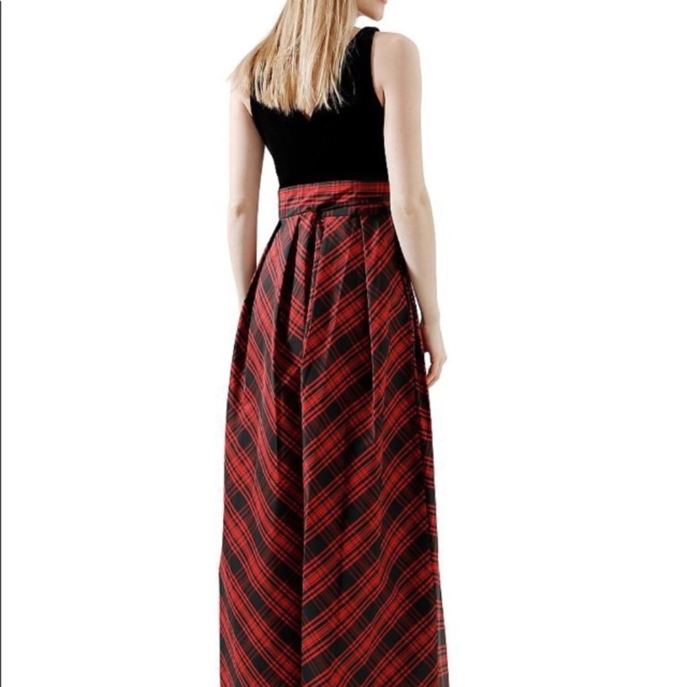 NWT Lauren Ralph Lauren Velvet-Bodice Plaid Gown 🎉 host pick 🎉 - Picture 4 of 9